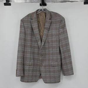 Lauren Ralph Lauren Men's Elegant Tan Plaid Men's Blazer Size 48L